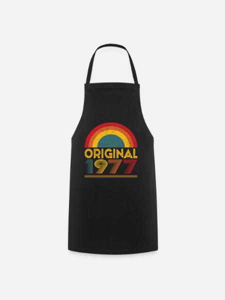 Vintage Original 1977 Geschenk Zum 45. Geburtstag - Kochschürze - Schwarz
