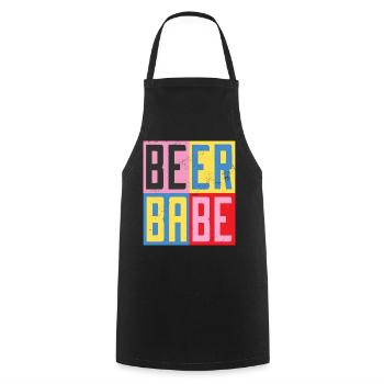 Beer Babe - Cooking Apron - black - Front - AI Model Male 185 dark (185cm)