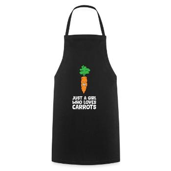 Just a Girl Who Loves Carrots - Cooking Apron - black - Front - AI Model Male 185 dark (185cm)
