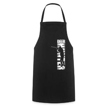 Buck Deer Hunting Hunter Vintage - Cooking Apron - black - Front - AI Model Male 185 dark (185cm)