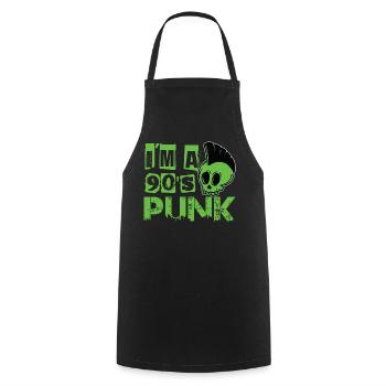 I'm A 90's Punk - Gothic - Concert - Nineties - Re - Kochschürze - Schwarz - Vorne - AI Model Male 185 dark (185cm)
