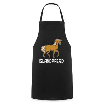 Islandpferde Spruch Pferde Haflinger Pferdefan - Kochschürze - Schwarz - Vorne - AI Model Male 185 dark (185cm)