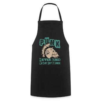 Punk Never Died We Just Kept It Inside - Gothic - - Cooking Apron - black - Front - AI Model Male 185 dark (185cm)