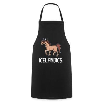 Chevaux islandais Chevaux Chevaux islandais Fan Cheval Amour - Tablier de cuisine - noir - Devant - AI Model Male 185 dark (185cm)
