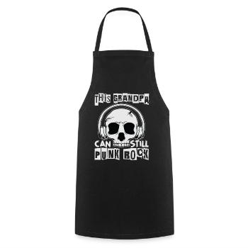 This Grandpa Can Still Punk Rock - Gothic - Concer - Cooking Apron - black - Front - AI Model Male 185 dark (185cm)