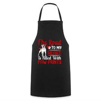 American Bulldog Road To My Heart Funny - Cooking Apron - black - Front - AI Model Male 185 dark (185cm)