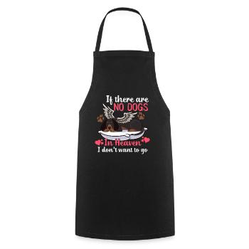 Teckels Quand pas de chiens au paradis Drôle - Tablier de cuisine - noir - Devant - AI Model Male 185 dark (185cm)