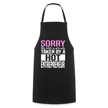 Entrepreneur Chef Wife Partner Startup Stolzer - Cooking Apron - black - Front - AI Model Male 185 dark (185cm)
