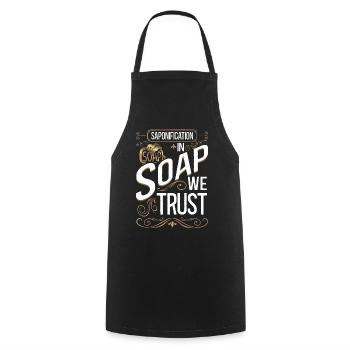 Fabrication de savon - Tablier de cuisine - noir - Devant - AI Model Male 185 dark (185cm)