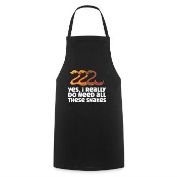 Corn Snake Owner Yes I Really Do Need All These - Cooking Apron - black - Front - AI Model Male 185 dark (185cm)
