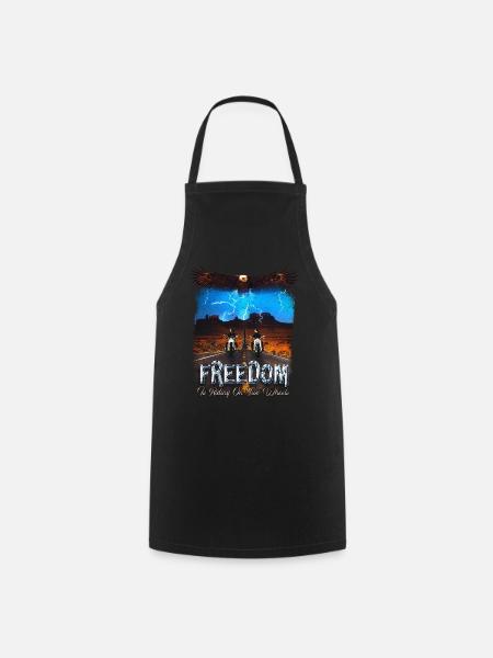 Moto Freedom Vintage Classic Biker - Tablier de cuisine - noir
