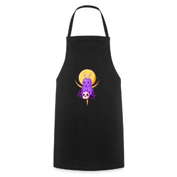 Lapin effrayant avec des bois occultes Goth - Tablier de cuisine - noir - Devant - AI Model Male 185 dark (185cm)