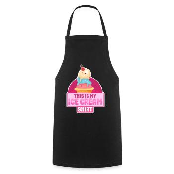Cornet de crème glacée C’est ma glace - Tablier de cuisine - noir - Devant - AI Model Male 185 dark (185cm)