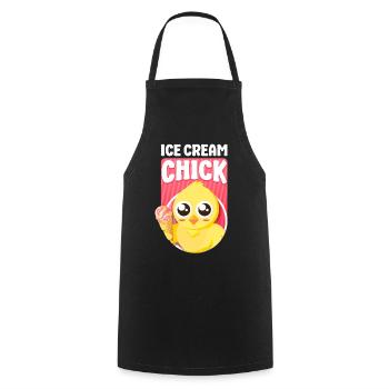 Ice Cream Chicken Cone Ice Cream - Kochschürze - Schwarz - Vorne - AI Model Male 185 dark (185cm)