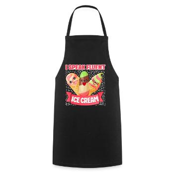 Ice Cream Cone Popsicle I Speak - Kochschürze - Schwarz - Vorne - AI Model Male 185 dark (185cm)