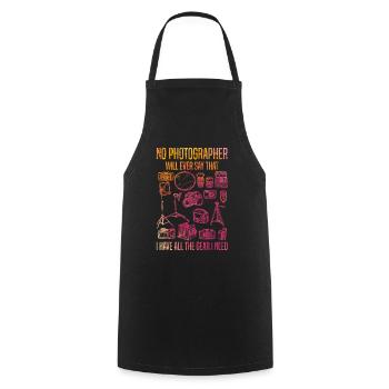 Aucun photographe ne pourra jamais faire aussi drôle - Tablier de cuisine - noir - Devant - AI Model Male 185 dark (185cm)