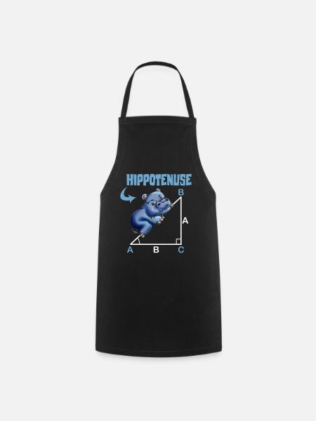 Mathe Hippotenuse Winkelfunktion Hypotenuse Hippo - Kochschürze - Schwarz
