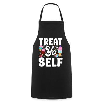 Ice Cream Cone Popsicle Treat Yo' - Cooking Apron - black - Front - AI Model Male 185 dark (185cm)