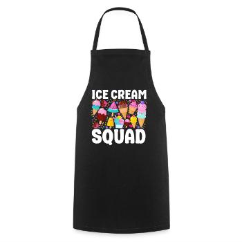Ice Cream Team Cone Popsicle Ice - Kochschürze - Schwarz - Vorne - AI Model Male 185 dark (185cm)