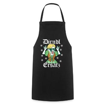 Trachten Ersatz Dirndl Ersatz - Kochschürze - Schwarz - Vorne - AI Model Male 185 dark (185cm)