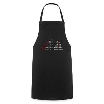 ZAHLEN PALINDROM 1x1 HOCH ZWEI GESCHENK 1^2 - Kochschürze - Schwarz - Vorne - AI Model Male 185 dark (185cm)