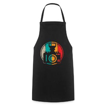 Photography Camera Photographer Retro Camera Photography - Cooking Apron - black - Front - AI Model Male 185 dark (185cm)