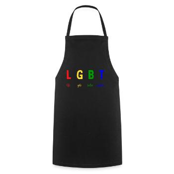 LGBT life gets better together - LGBTQ - Cooking Apron - black - Front - AI Model Male 185 dark (185cm)