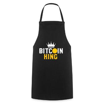 Bitcoin King - Bitcoin Crypto - Cooking Apron - black - Front - AI Model Male 185 dark (185cm)