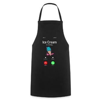 Ice Cream Phone Display Cone Ice - Kochschürze - Schwarz - Vorne - AI Model Male 185 dark (185cm)