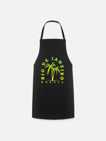 Rio Palm Neon Brasil - Kochschürze - Schwarz
