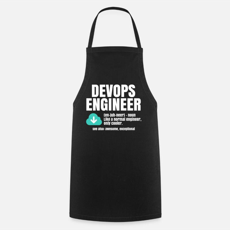 Devops Engineer - Cooking Apron - black