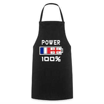 La Géorgie et la France alimentent 100% - Tablier de cuisine - noir - Devant - AI Model Male 185 dark (185cm)