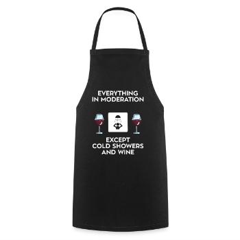 Ice bath - Cooking Apron - black - Front - AI Model Male 185 dark (185cm)