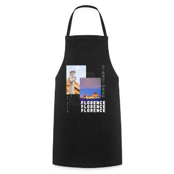 Florence Italie Ville Skyline Vacances Amour - Tablier de cuisine - noir - Devant - AI Model Male 185 dark (185cm)