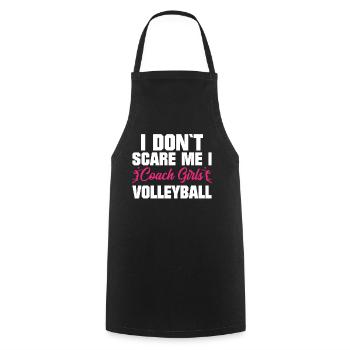 Ich Erschrecke Mich Nicht Coach Girls Volleyball - Kochschürze - Schwarz - Vorne - AI Model Male 185 dark (185cm)