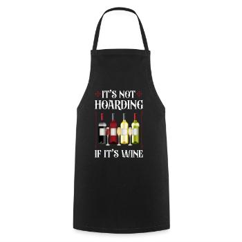 Sommelier Wine Drinking Tasting - Kochschürze - Schwarz - Vorne - AI Model Male 185 dark (185cm)