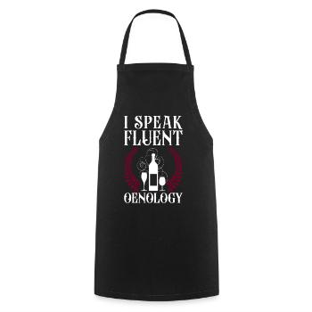 Sommelier Dégustation de vins i - Tablier de cuisine - noir - Devant - AI Model Male 185 dark (185cm)