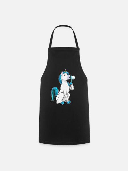 Einhorn Seifenblasen - Kochschürze - Schwarz