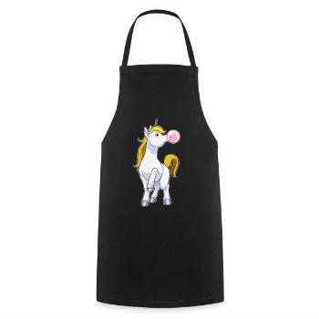 Einhorn Kaugummi - Kochschürze - Schwarz - Vorne - AI Model Male 185 dark (185cm)