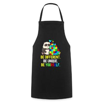 Tshirt autistique Autimus Cadeau Asperger Enfants - Tablier de cuisine - noir - Devant - AI Model Male 185 dark (185cm)