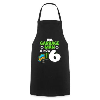 Garbage truck Müllmann Recycling 2nd birthday - Cooking Apron - black - Front - AI Model Male 185 dark (185cm)