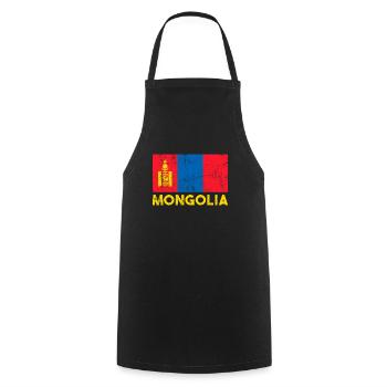 Mongolia, Mongolian flag mongolia - Cooking Apron - black - Front - AI Model Male 185 dark (185cm)