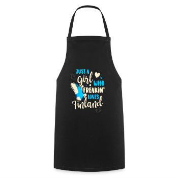 Finlande - Tablier de cuisine - noir - Devant - AI Model Male 185 dark (185cm)
