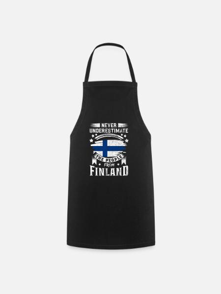 Finlande Tshirt Finlande Scandinavie - Tablier de cuisine - noir