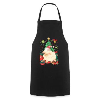Ugly Christmas Sheep Pattern Knitted Xmas Christ Child - Cooking Apron - black - Front - AI Model Male 185 dark (185cm)