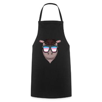 Transgender Transsexuell Pferd Geschenk - Kochschürze - Schwarz - Vorne - AI Model Male 185 dark (185cm)