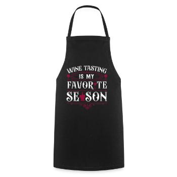Sommelier Wine Drinking Tasting - Kochschürze - Schwarz - Vorne - AI Model Male 185 dark (185cm)