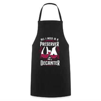 Dégustation de vin de sommelier - Tablier de cuisine - noir - Devant - AI Model Male 185 dark (185cm)
