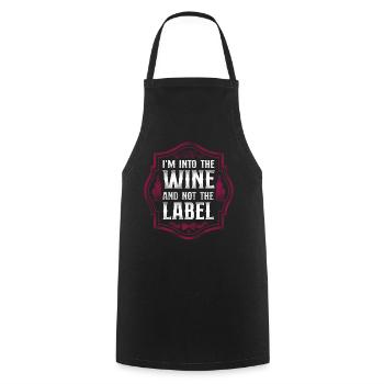 Sommelier Wine Drinking Tasting - Cooking Apron - black - Front - AI Model Male 185 dark (185cm)