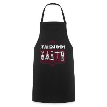 Sommelier Wine Drinking Tasting - Cooking Apron - black - Front - AI Model Male 185 dark (185cm)